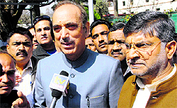 Union Minister for Health Ghulam Nabi Azad in Dehradun on Saturday