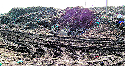 The unfinished garbage lifting project at Bhagtanwala in Amritsar