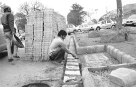 Work under way in Mohali. 