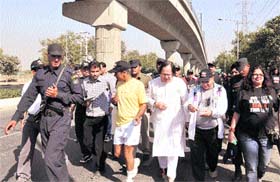 Max Healthcare organised a Glaucoma Awareness Walk on the World Glaucoma Day in Gurgaon on Sunday