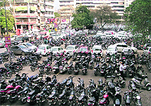 A view of the Feroze Ghandhi market in Ludhiana. 