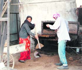 Workers at a pharmaceutical factory in Amritsar
