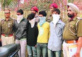 The snatchers in police custody in Ludhiana