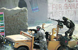 Indian and US soldiers during a joint exercise in Bathinda