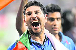 Yuvraj Singh, who was diagnosed witrh cancer, has been out of action since November 2011.