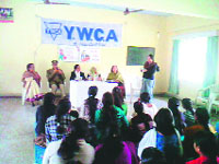 Participants at a seminar on violence against women in Dehradun on Wednesday.