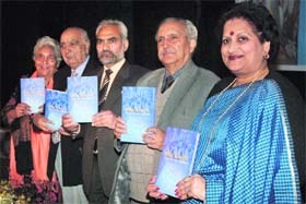 Savita Bakshis book Raga and music in Sikh holy scriptures being released in Jammu