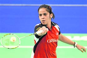 Saina Nehwal (pic) beat Sayaka Sato 21-13 21-8