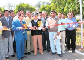 Vice-Chancellor, GB Pant University of Technology and Agriculture, Pantnagar, Dr BS Bisht inaugurates Kisan Mela on Thursday