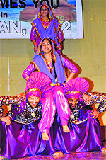 students perform bhangra on the occasion