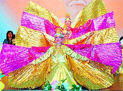 Russian artistes perform at the Om Shanti Retreat Centre in Gurgaon