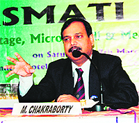 Deputy Director of IIP, Madhab Chakraborty, addresses the mediapersons in Amritsar on Friday. 