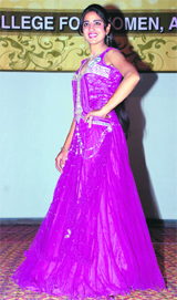 Student of Khalsa College for Women performs at Jashan-e-vidha in Amritsar on Thursday.