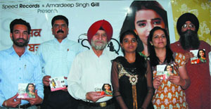Meenu Singh (third from right) at a function organised to release her maiden album, Ishq Mohabbat Pyar, in Bathinda on Saturday. Meenu is a resident of Mansa and a student of class XII at Guru Nanak Dev Public School. The songs were written by Amardeep Singh Gill, Gurcharan Virk, Manpreet Tiwana and late Rajwinder Sidhu while Harpreet Singh composed the music. 