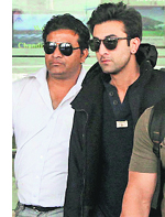 Ranbir Kapoor at the Chandigarh Airport