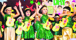 Pre-school children of Euro Kids school perform during the annual day function in Chandigarh