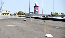 A view of the completed portion of the Lakkar Bridge in Ludhiana on Saturday