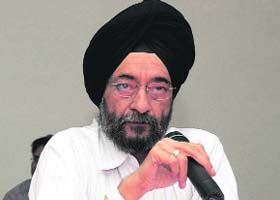 Malwinder Singh Soin, Executive Director, NTPC, Hydro addresses the media in Dehradun on Saturday