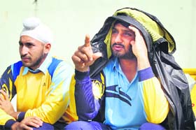 Harbhajan Singh during a practice session for the Deodhar Trophy match at the HPCA stadium in Dharamsala on Sunday