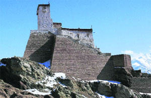 The 10th-century Maiterya Buddha temple in Basgo village was restored by the village community.