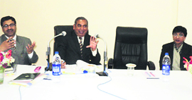 Justice SK Mittal of the Punjab and Haryana High Court addresses a legal convention in Rewari.