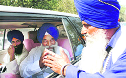 Akal Takht Jathedar Gurbachan Singh comes out of the Central Jail after meeting Balwant Singh Rajoana in Patiala on Monday.
