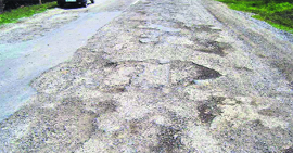 A damaged stretch between Jassur and Rehan.