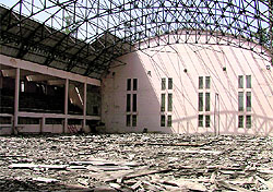Multipurpose indoor hall being renovated