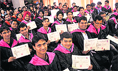 Students of PGGC-11, during their annual convocation in Chandigarh.