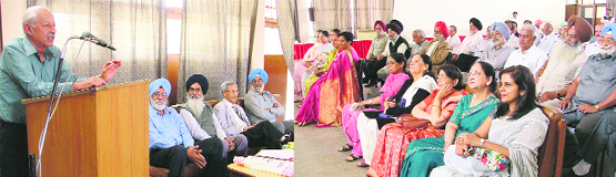 Old students of Punjab Agricultural University recall and share their experiences during a reunion in Ludhiana