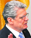 Joachim Gauck is being sworn-in at the Reichstag in Berlin
