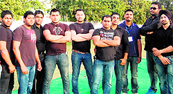 Bouncers during the cultural festival Syndrome 2012 organised at Government Medical College in Amritsar on Saturday