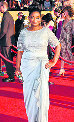 Thoughtful step: Octavia Spencer