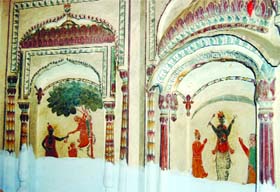 Invaluable frescos inside the temple