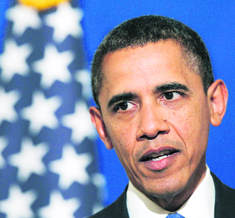 US President Barack Obama speaks at a press conference in Seoul.