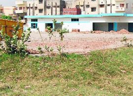 The partially built bus stand at Mall Mandi in Amritsar.  