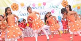Tiny-tots of the Radcliffe School presenting a dance during the annual day function held on Sunday.