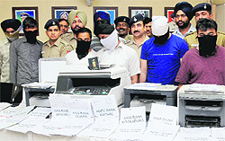 The accusd in police custody. 