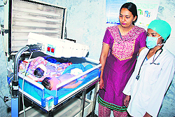 The newborn care unit at Lok Nayak Jai Prakash Narayan Government Hospital in Kurukshetra.