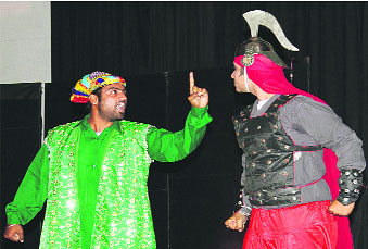 Artistes enact Nirmal Jauras lyrical play Main Punjab Bolda Han.