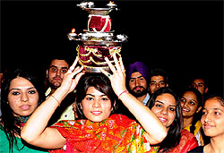 Students take part in ‘Jago’ organised by PUSU, Panjab University, Chandigarh, on Tuesday