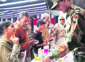 A medical camp organised by the Army at Makwal village in Jammu.