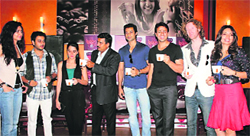 The television stars at the celebrations