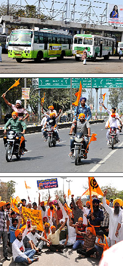 Barring stray incidents, the protest passed off peacefully
