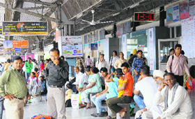 Though summer has set in, fans remain non-functional at the railway station in Chandigarh. 