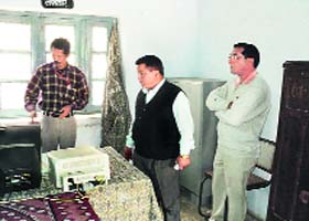 District Magistrate, Almora, DS Garbyal inspects the office of Revenue Department in Almora on Wednesday