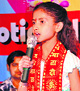 Sapna Devi, a winner of the All-India Devotional Song Competition. 