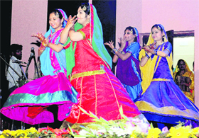 Students of the Institute of Dental Science Hospital perform at “Ignovision2012” at Panjab University in Chandigarh on Thursday.