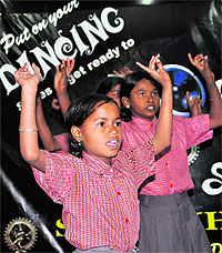Children from slums take part in a dance-audition at Saroj Khan Academy in Ludhiana