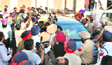 The police takes away Bibi Jagir Kaur after she was convicted in the Harpreet Kaur murder case, in Patiala on Friday. 